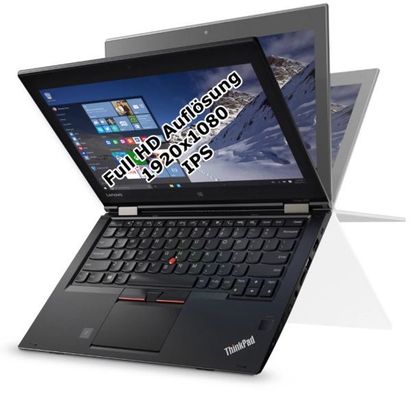 Lenovo Yoga 260 i5 6300U 2,3GHz 4GB 128GB SSD 12,5&quot; Win 7 Pro IPS 1920x1080