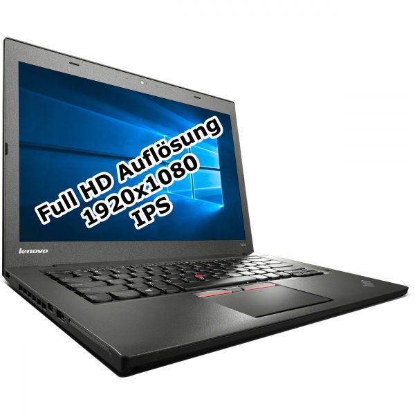 Lenovo ThinkPad T450s i7 5600U 2,6GHz 12GB 512GB SSD 14&quot; Win 10 Pro IPS 1920x1080