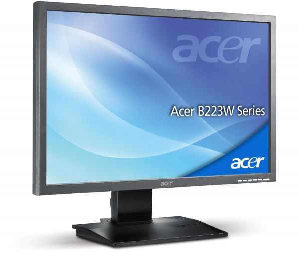 Acer B223W 22&quot; 1680 x 1050 300 cd/m² 5ms VGA DVI Silber/Schwarz TCO03 Lautsprecher
