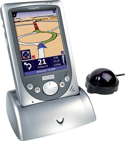 TomTom Navigatiesoftware GPS - ontvanger CarkitDell Axim X5 Stromm kabel Auto