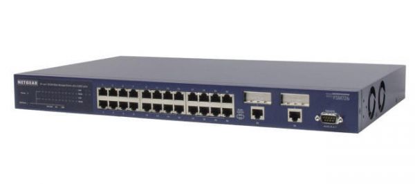Netgear FSM726 24-Port 10/100 Mbit Ethernet Layer 2 Managed Switch mit 2 Gigabit-Ports