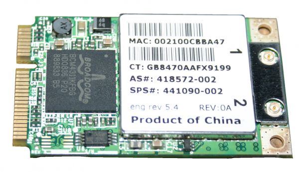 WLAN-Modul für HP 6715s 6710b NC6400 HP Mini PCI WLAN Card 418572-002