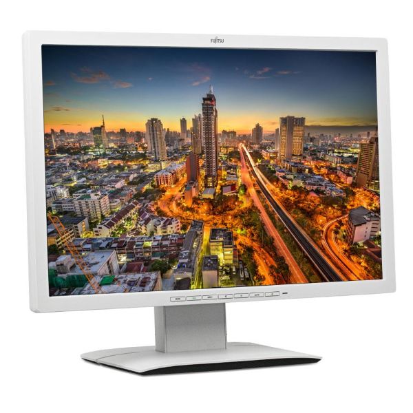 Fujitsu P24W-6 LED 24&quot; 1920 x 1200 300 cd/m² 5msDVI DisplayPort VGA Weiß TCO03 USB Hub Lautsprech