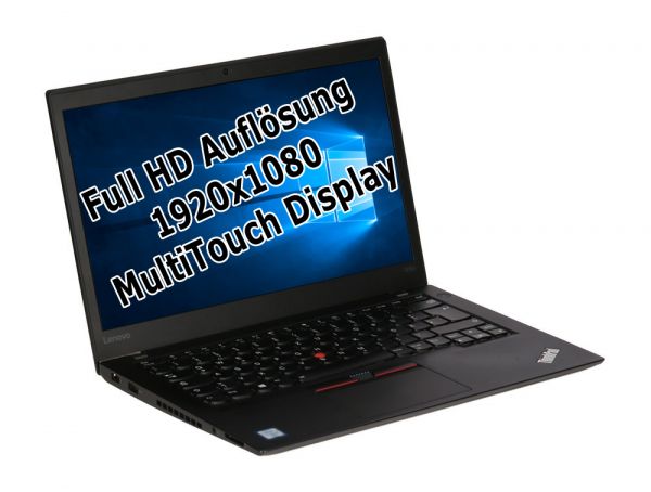 Lenovo ThinkPad T470s i5 6300U 2,4GHz 8GB 256GB SSD 14&quot; Win 10 Pro Touchscreen 1920x1080