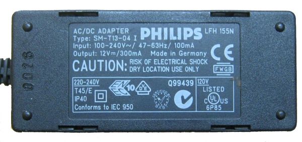 Philips LFH 155N Verschiedene 12 V 0,3 Ampere