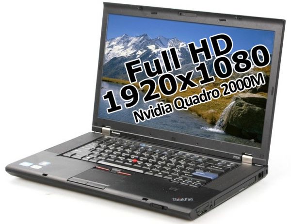 Lenovo ThinkPad W520 i7 2760QM 2,4GHz 4GB 500GB 15,6&quot; Win 7 Pro 2000M 1920x1080