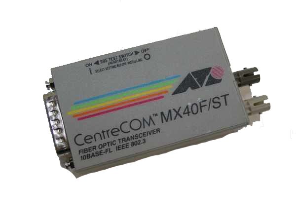 Allied Telesys AT-MX40F/ST Fiber Optic Transceiver